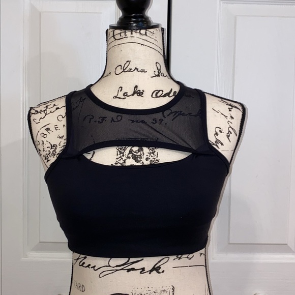 Forever 21 Black Sports Bra Sleek Intimates Mesh - Picture 6 of 8